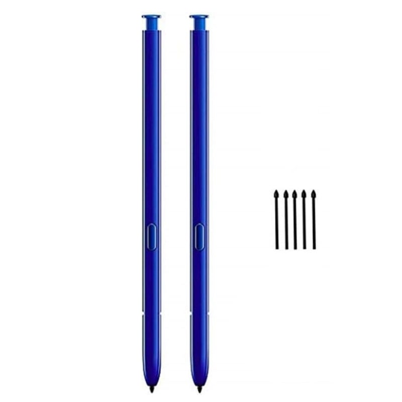 Qenw 2PCS Galaxy Note 10 S Pen (Without Bluetooth) Replacement for Samsung Galaxy Note 10/10 Plus/10+, Note 10 Plus Stylus Pen Replacement + Tips/Nibs (Black) - Image 1